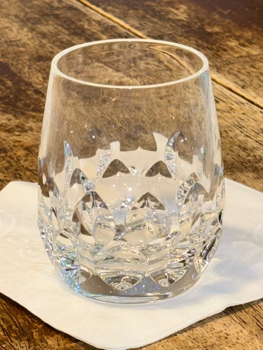 Nachtmann Diamant Crystal Old Fashioned Whiskey Tumbler Heavy Cut Glass
